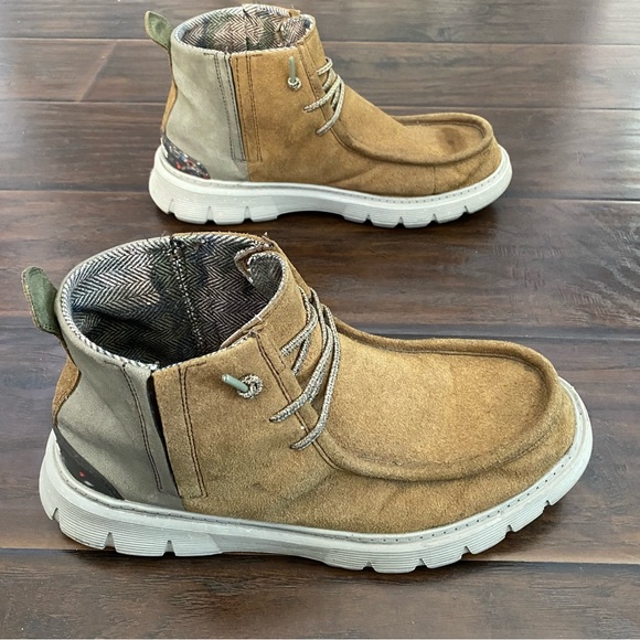 Hey Dude! Boris Eco Men's Brown & Gray Ankle Boots Size 10 - Picture 4 of 8